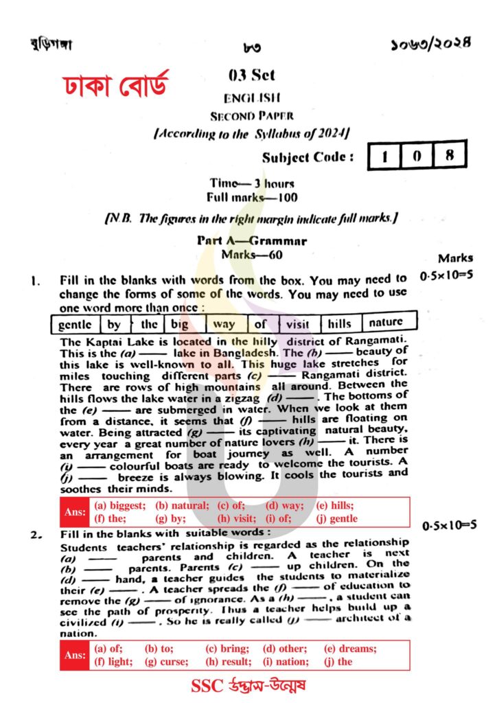SSC English 1st Paper